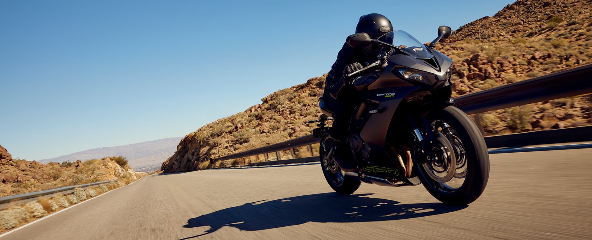 Triumph Daytona 660 in Satin Granite and Satin Jet Black