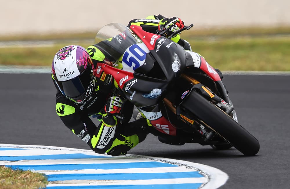 World Supersport PTR Triumph team at pre-season testing