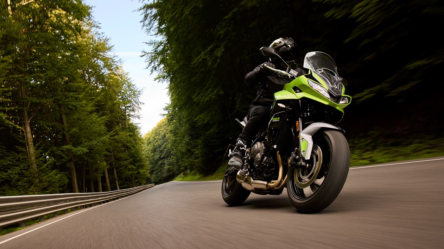 Tiger Sport 660 in Roulette Green on forest road