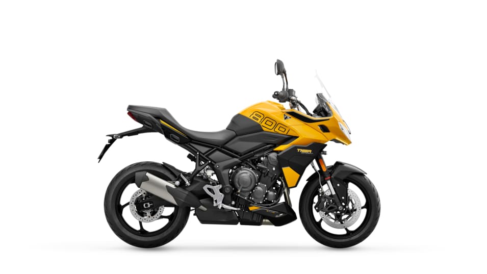 Triumph Tiger Sport 800 in Cosmic Yellow right hand side