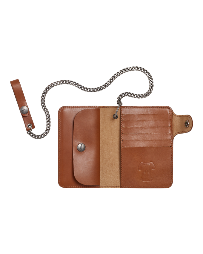 Leather Heritage Wallet With Chain