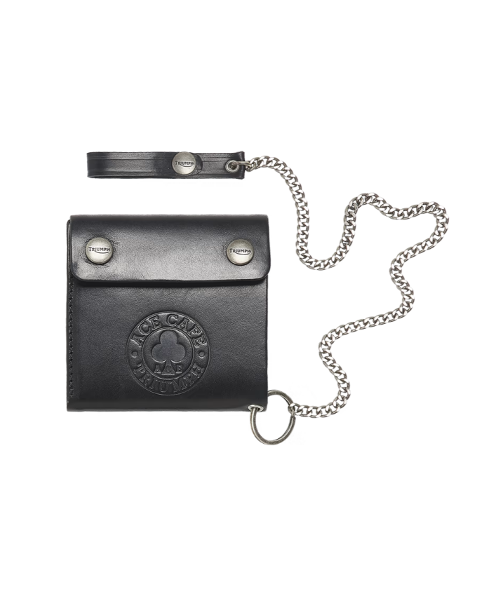 Ace Cafe Leather Wallet with Chain